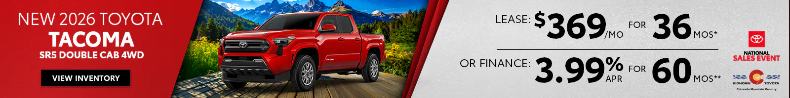 New 2026 Toyota Tacoma SR5 Double Cab 4WD