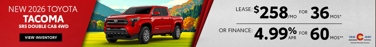 New 2026 Toyota Tacoma SR5 Double Cab 4WD