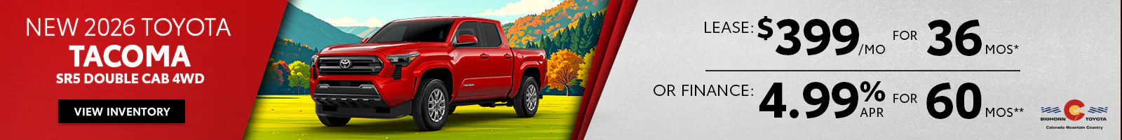 New 2026 Toyota Tacoma SR5 Double Cab 4WD