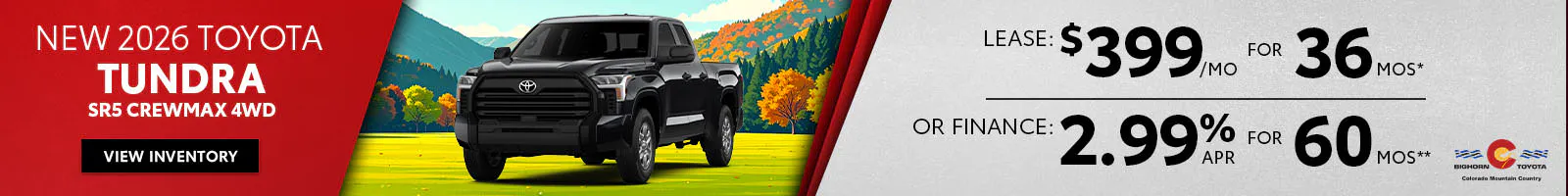 New 2026 Toyota Tundra SR5 CrewMax 4WD