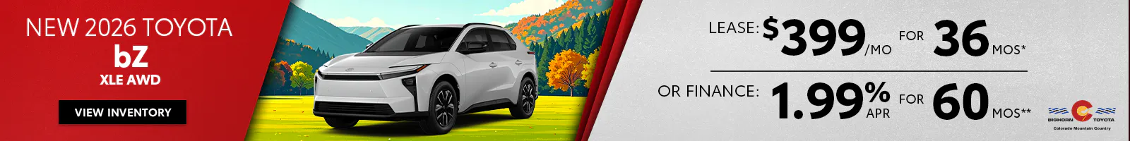 New 2026 Toyota bZ XLE AWD