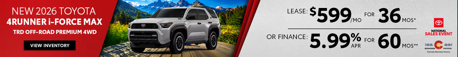 New 2026 Toyota 4Runner i-FORCE MAX TRD Off-Road Premium 4WD