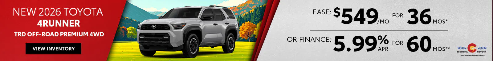 New 2026 Toyota 4Runner TRD Off-Road Premium 4WD