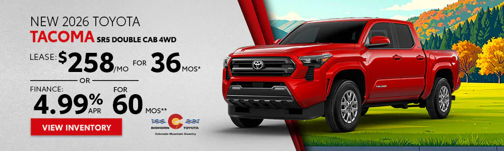 New 2026 Toyota Tacoma SR5 Double Cab 4WD | Bighorn Toyota