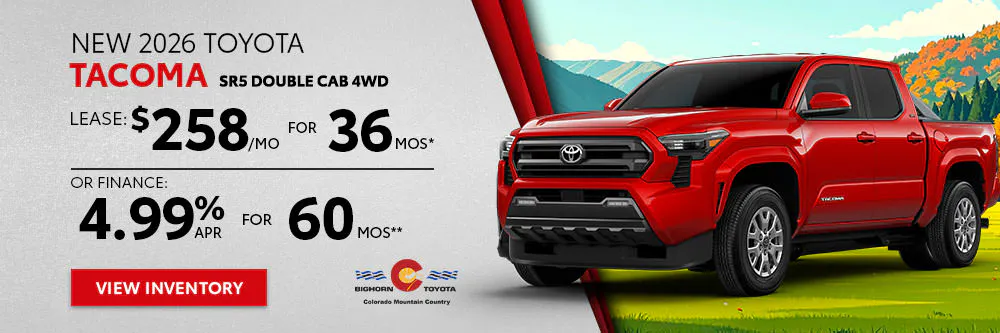New 2026 Toyota Tacoma SR5 Double Cab 4WD | Bighorn Toyota