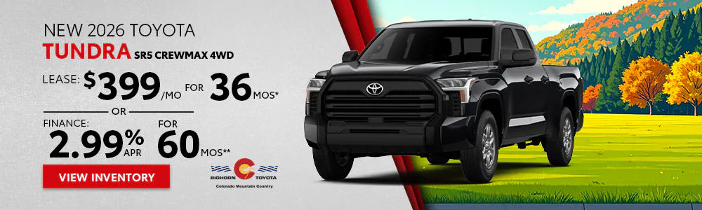New 2026 Toyota Tundra SR5 CrewMax 4WD | Bighorn Toyota