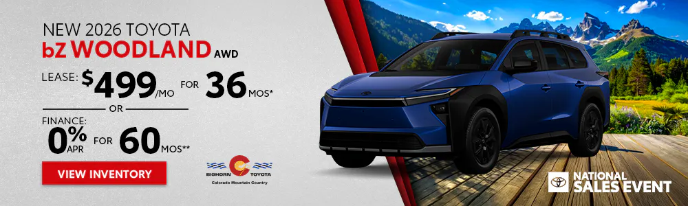 New 2026 Toyota bZ Woodland AWD | Bighorn Toyota
