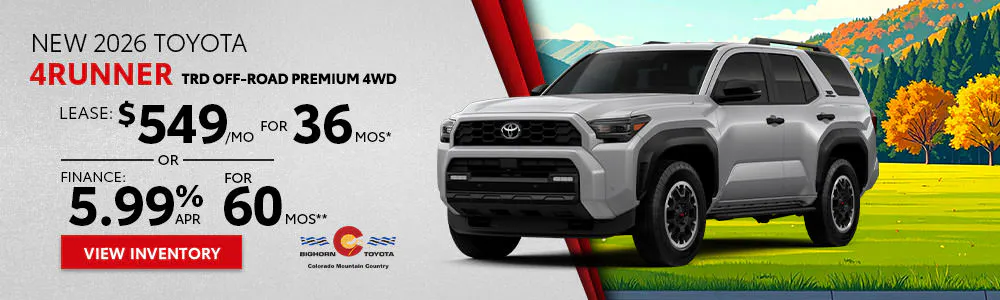 New 2026 Toyota 4Runner TRD Off-Road Premium 4WD | Bighorn Toyota