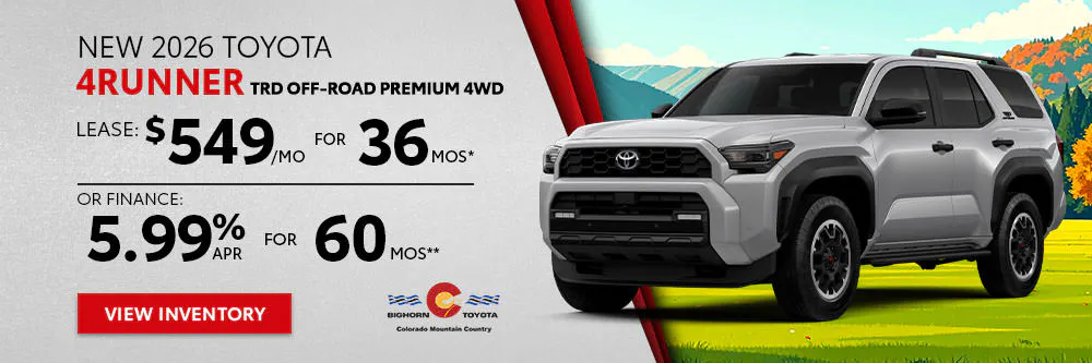 New 2026 Toyota 4Runner TRD Off-Road Premium 4WD | Bighorn Toyota