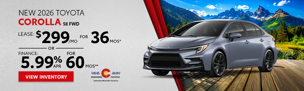 New 2026 Toyota Corolla SE FWD | Bighorn Toyota