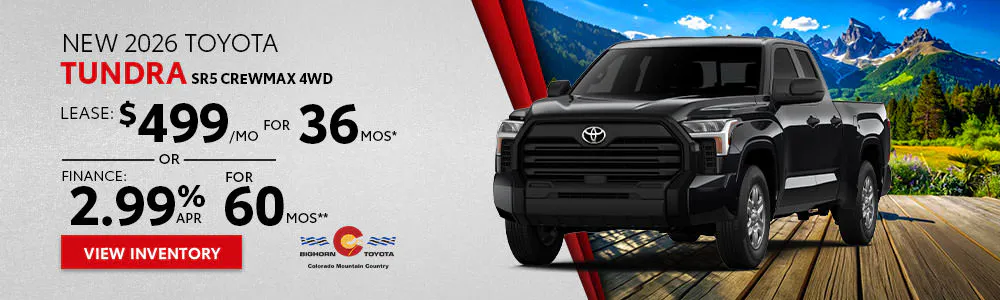 New 2026 Toyota Tundra SR5 CrewMax 4WD | Bighorn Toyota