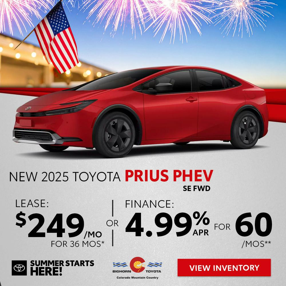 New 2025 Toyota Prius PHEV SE FWD