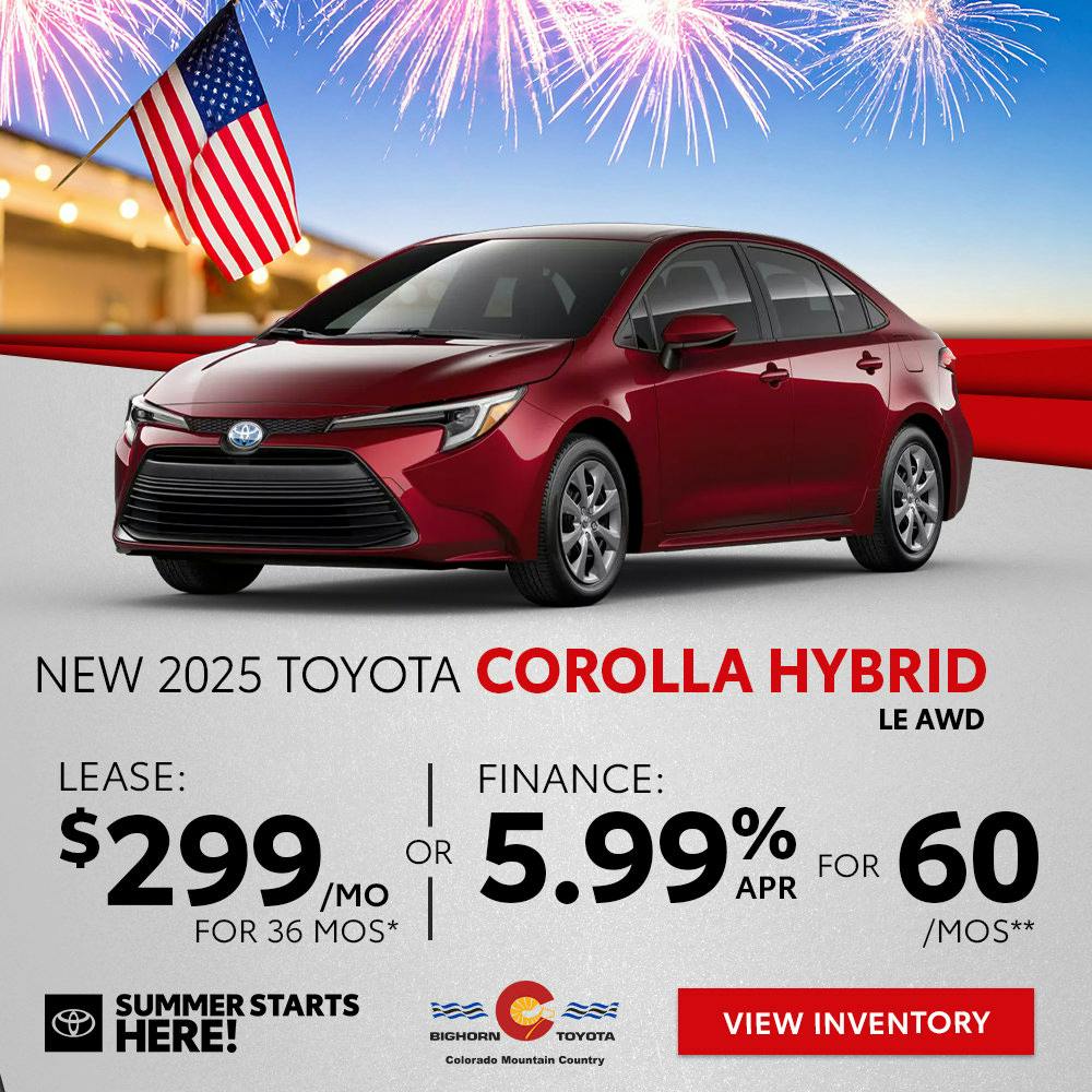 New 2025 Toyota Corolla Hybrid LE AWD
