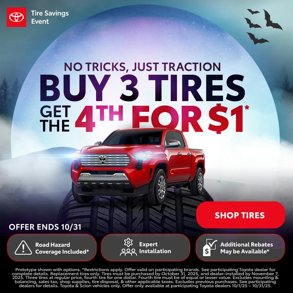 Buy 3 Tires Get the 4th for $1