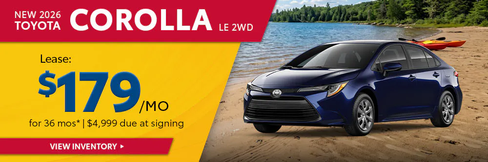 New 2026 Toyota Corolla LE 2WD | Brewer Airport Toyota