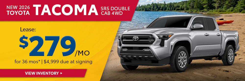 New 2026 Toyota Tacoma SR5 Double Cab 4WD | Brewer Airport Toyota