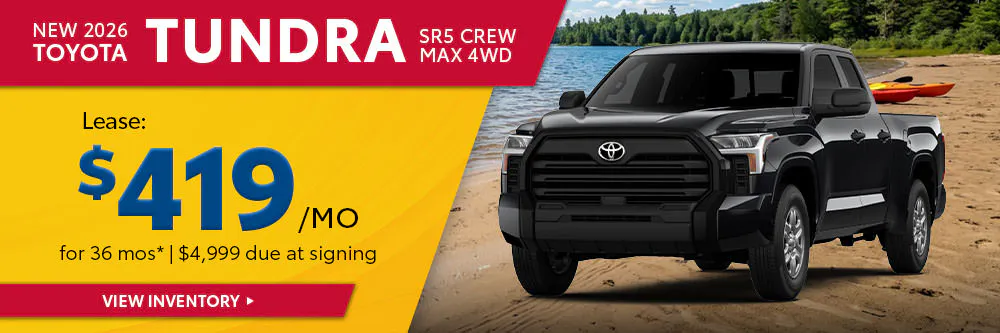 New 2026 Toyota Tundra SR5 Crew Max 4WD | Brewer Airport Toyota