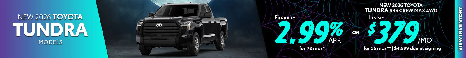 New 2026 Toyota Tundra Models OR New 2026 Toyota Tundra SR5 Crew Max 4WD