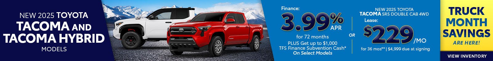 New 2025 Toyota Tacoma and Tacoma Hybrid Models