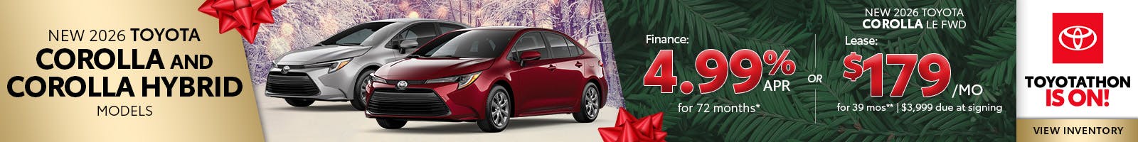 New 2026 Toyota Corolla and Corolla Hybrid Models