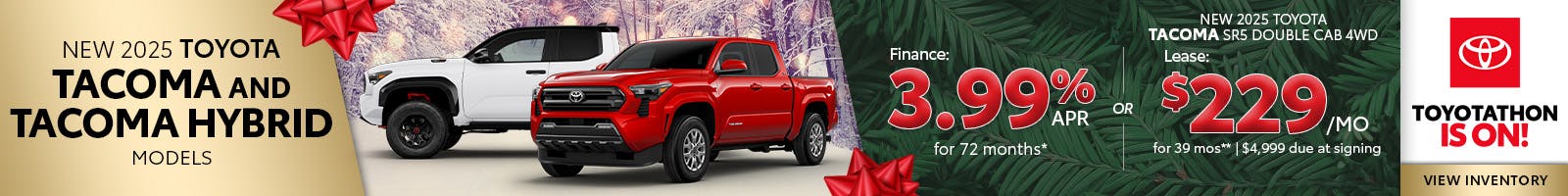 2025 Tacoma & Tacoma Hybrid – 3.99% Finance Offer