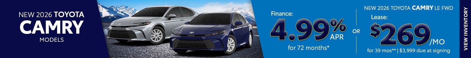 New 2026 Toyota Camry Models