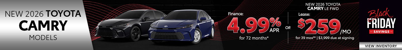 New 2026 Toyota Camry Models