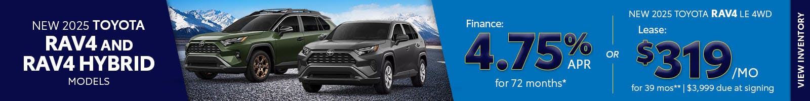 New 2025 Toyota RAV4 and RAV4 Hybrid Models