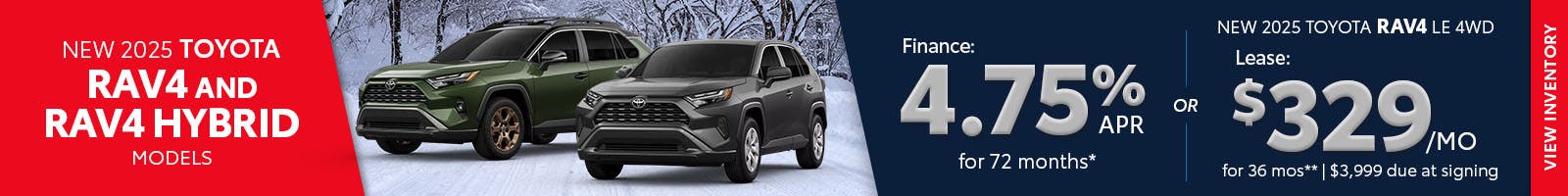 New 2025 Toyota RAV4 and RAV4 Hybrid Models