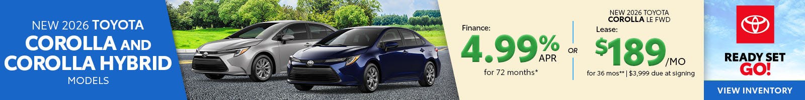 New 2026 Toyota Corolla and Corolla Hybrid Models