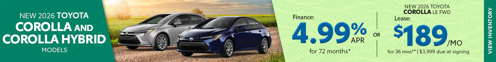 New 2026 Toyota Corolla and Corolla Hybrid Models