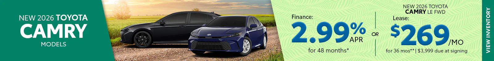 New 2026 Toyota Camry Models