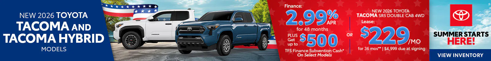 New 2026 Toyota Tacoma and Tacoma Hybrid Models