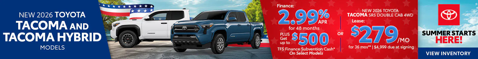 New 2026 Toyota Tacoma and Tacoma Hybrid Models