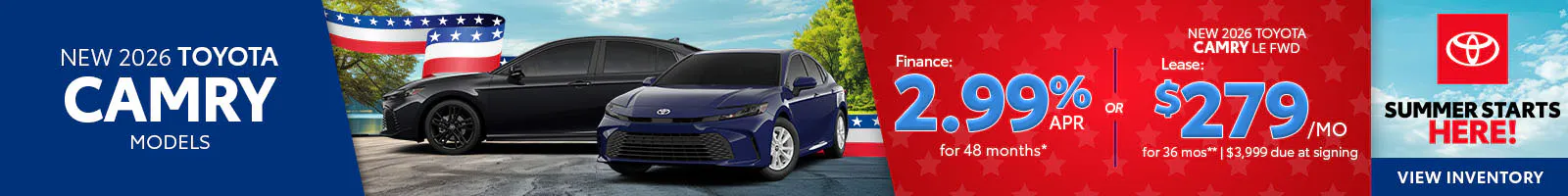 New 2026 Toyota Camry Models
