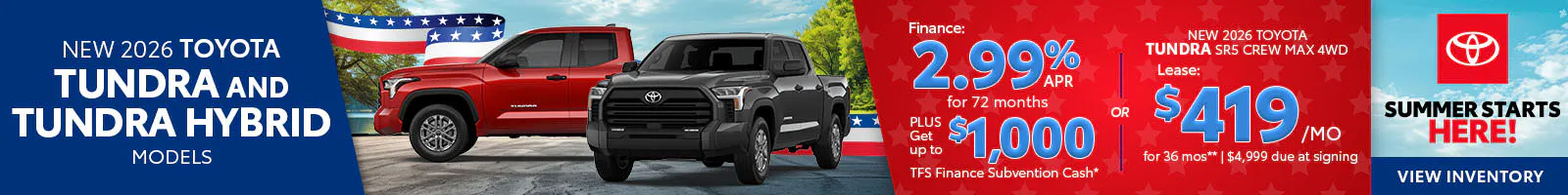 New 2026 Toyota Tundra and Tundra Hybrid Models