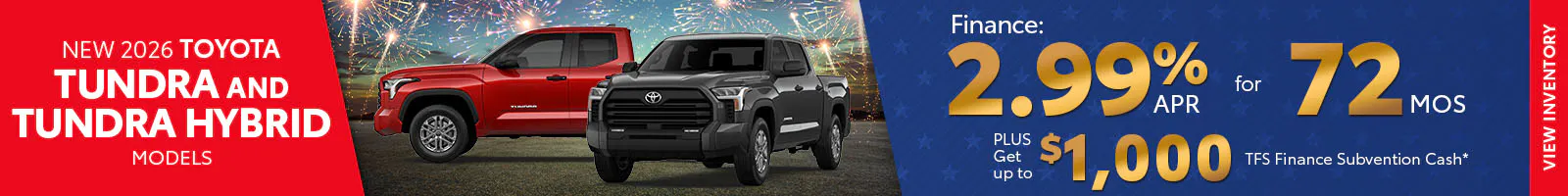 New 2026 Toyota Tundra and Tundra Hybrid Models