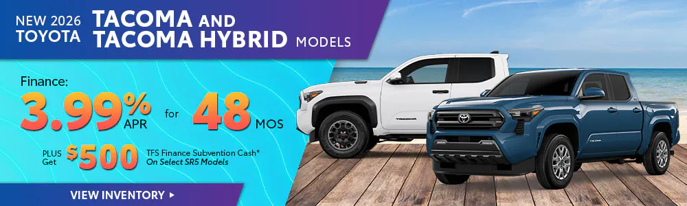 New 2026 Toyota Tacoma and Tacoma Hybrid Models | Brewer Airport Toyota