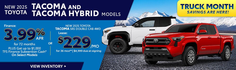 New 2025 Toyota Tacoma and Tacoma Hybrid Models | Brewer Airport Toyota