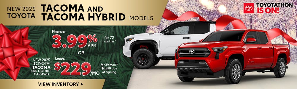 2025 Tacoma & Tacoma Hybrid – 3.99% Finance Offer | Brewer Airport Toyota