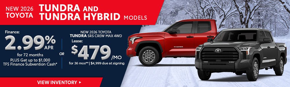 New 2026 Toyota Tundra and Tundra Hybrid Models | Brewer Airport Toyota
