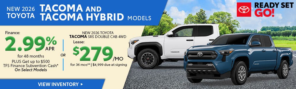 New 2026 Toyota Tacoma and Tacoma Hybrid Models | Brewer Airport Toyota