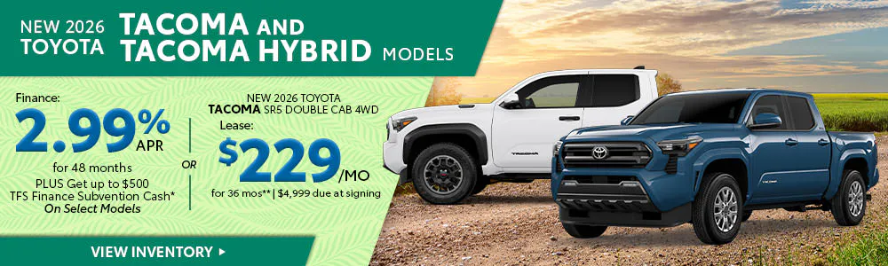 New 2026 Toyota Tacoma and Tacoma Hybrid Models | Brewer Airport Toyota