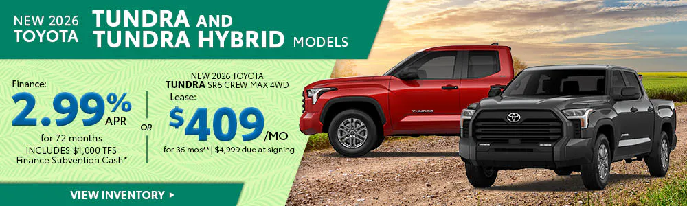 New 2026 Toyota Tundra and Tundra Hybrid Models | Brewer Airport Toyota