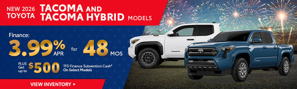New 2026 Toyota Tacoma and Tacoma Hybrid Models | Brewer Airport Toyota