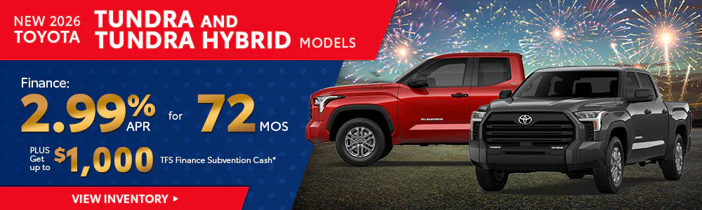 New 2026 Toyota Tundra and Tundra Hybrid Models | Brewer Airport Toyota