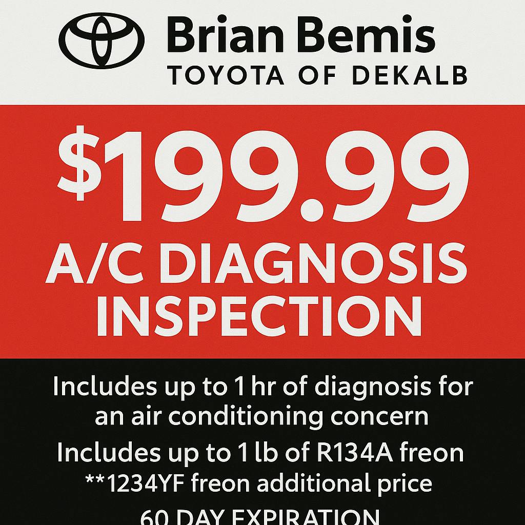 $199 A/C Diagnosis | Brian Bemis Toyota of DeKalb