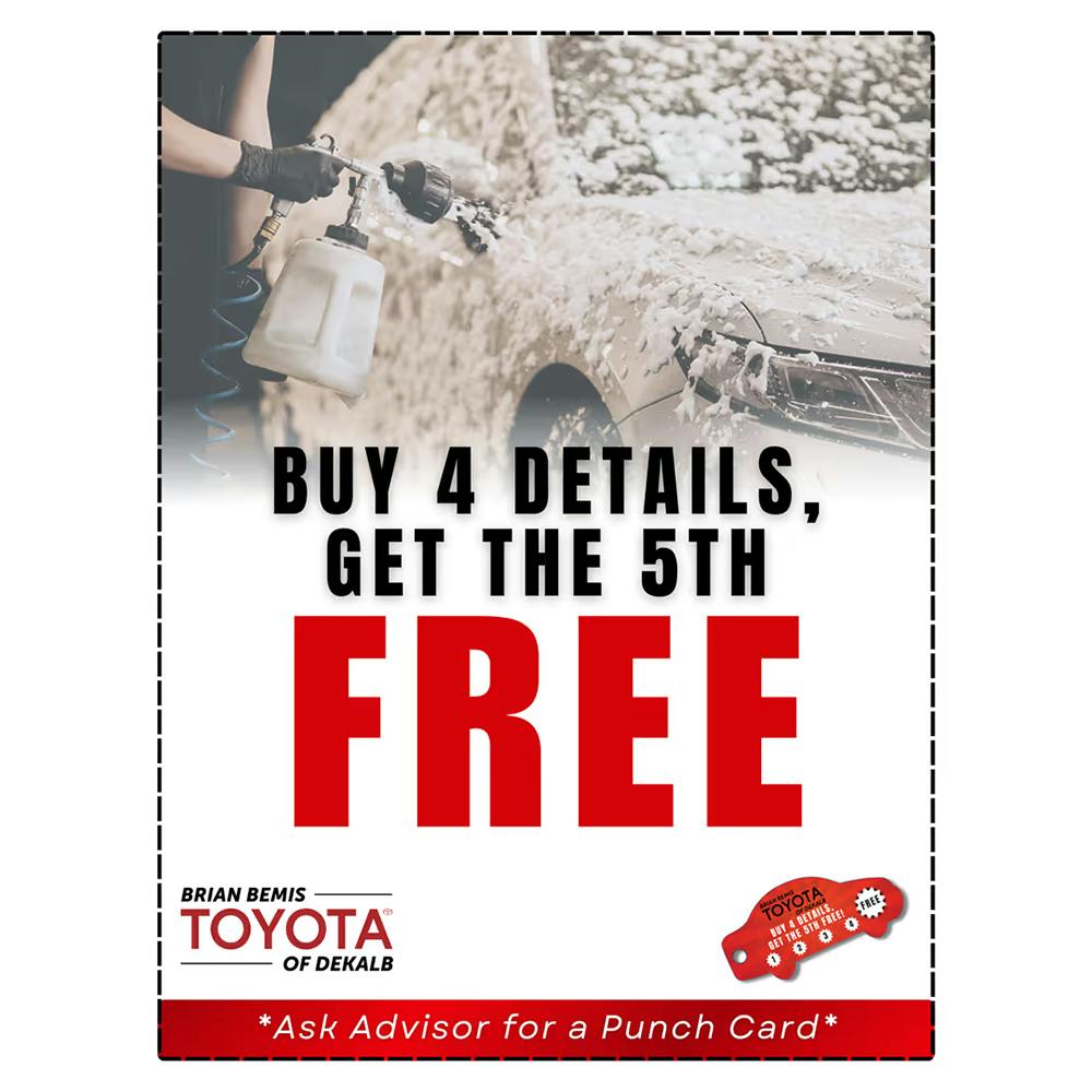 Buy 4 Details, Get the 5th Free | Brian Bemis Toyota of DeKalb
