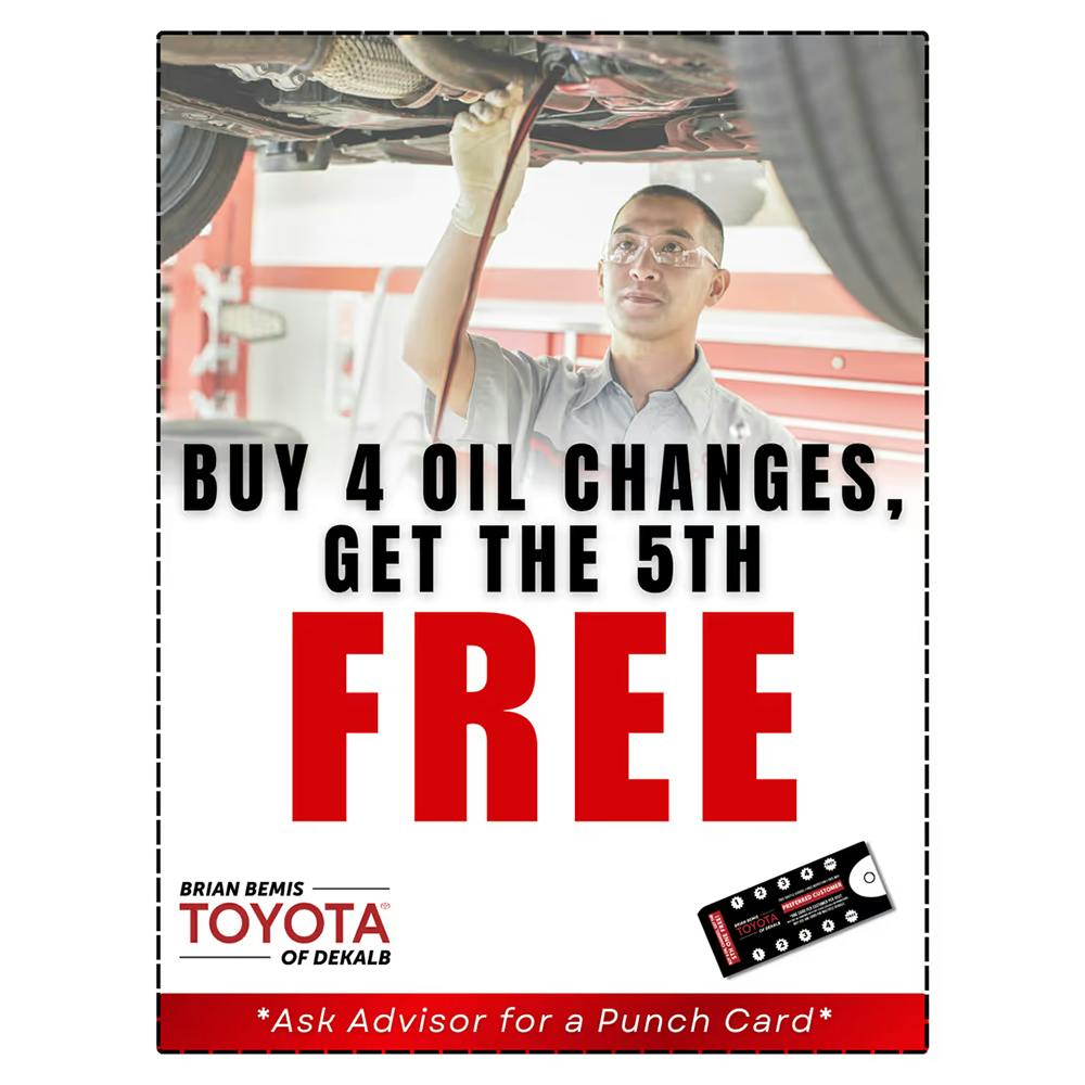 Buy 4 Oil Changes, Get the 5th Free | Brian Bemis Toyota of DeKalb