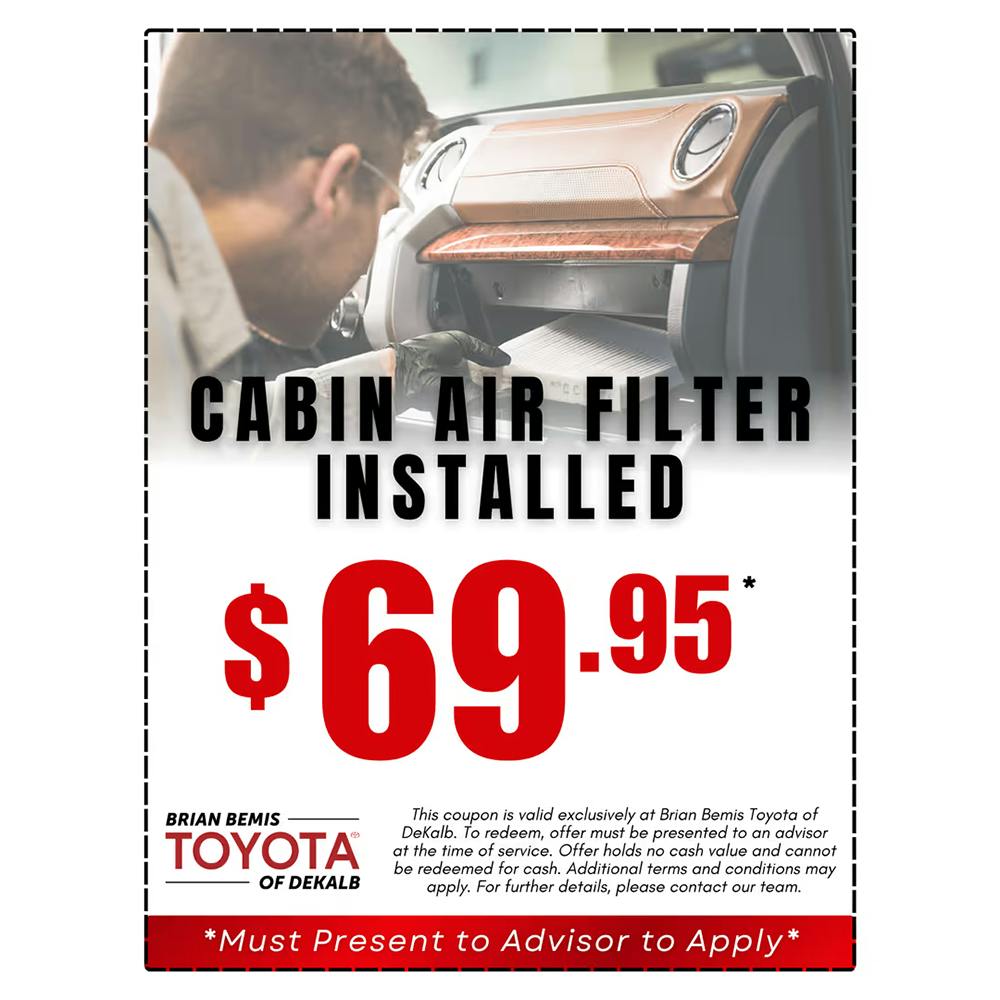 Cabin Air Filter Installed | Brian Bemis Toyota of DeKalb